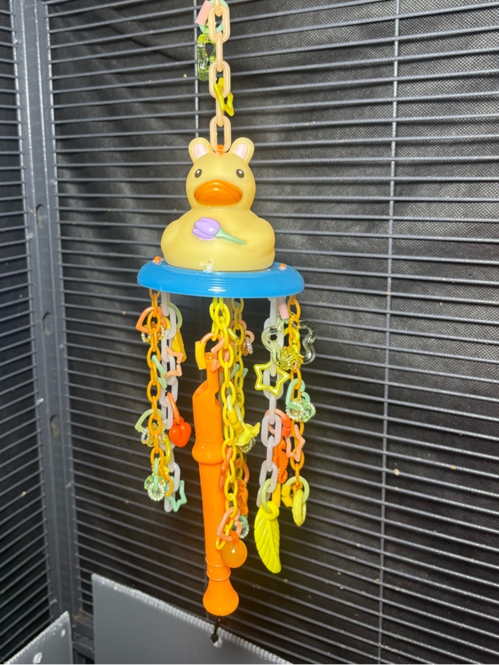 Cute Yellow Duck Hanging Toy for Pets - glow in the dark  Chains
